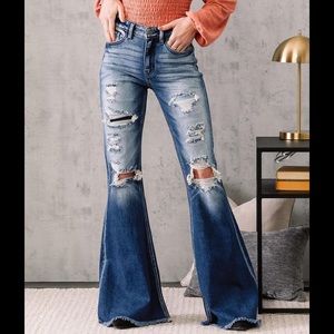 KanCan high rise flare jeans